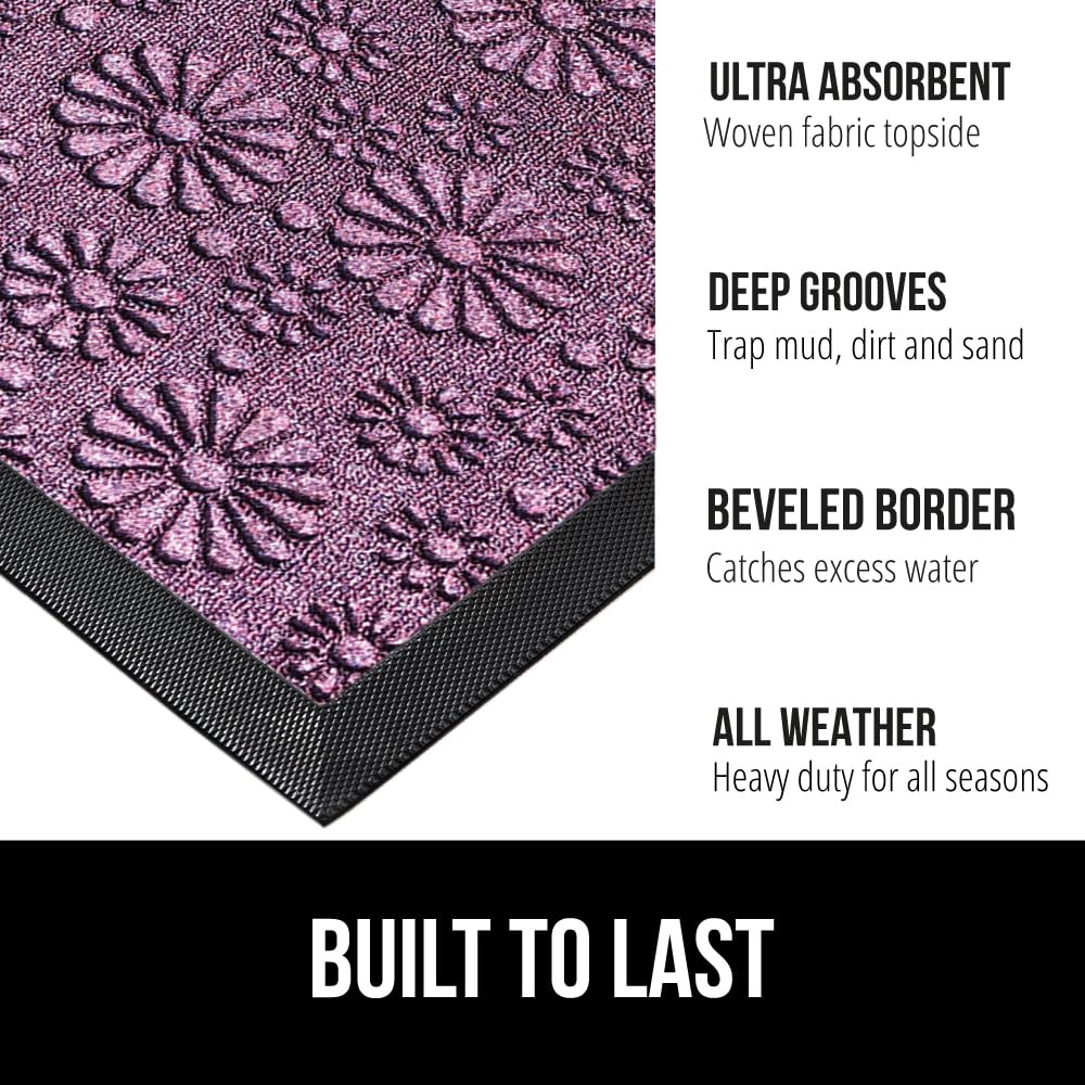 GORILLA GRIP WeatherMAX doormat texture closeup showing soft surface and durability