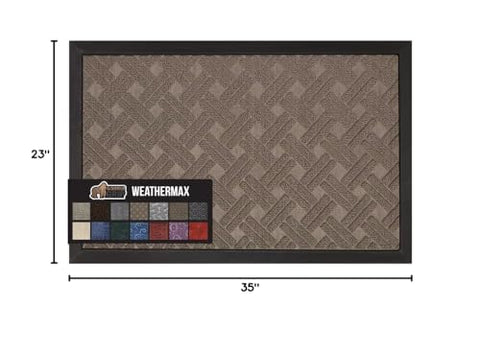 Gorilla Grip WeatherMax doormat texture close-up highlights weaving and moisture capture.
