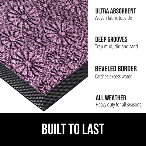 GORILLA GRIP waterproof all-season doormat for indoor and outdoor use, weatherproof and durable