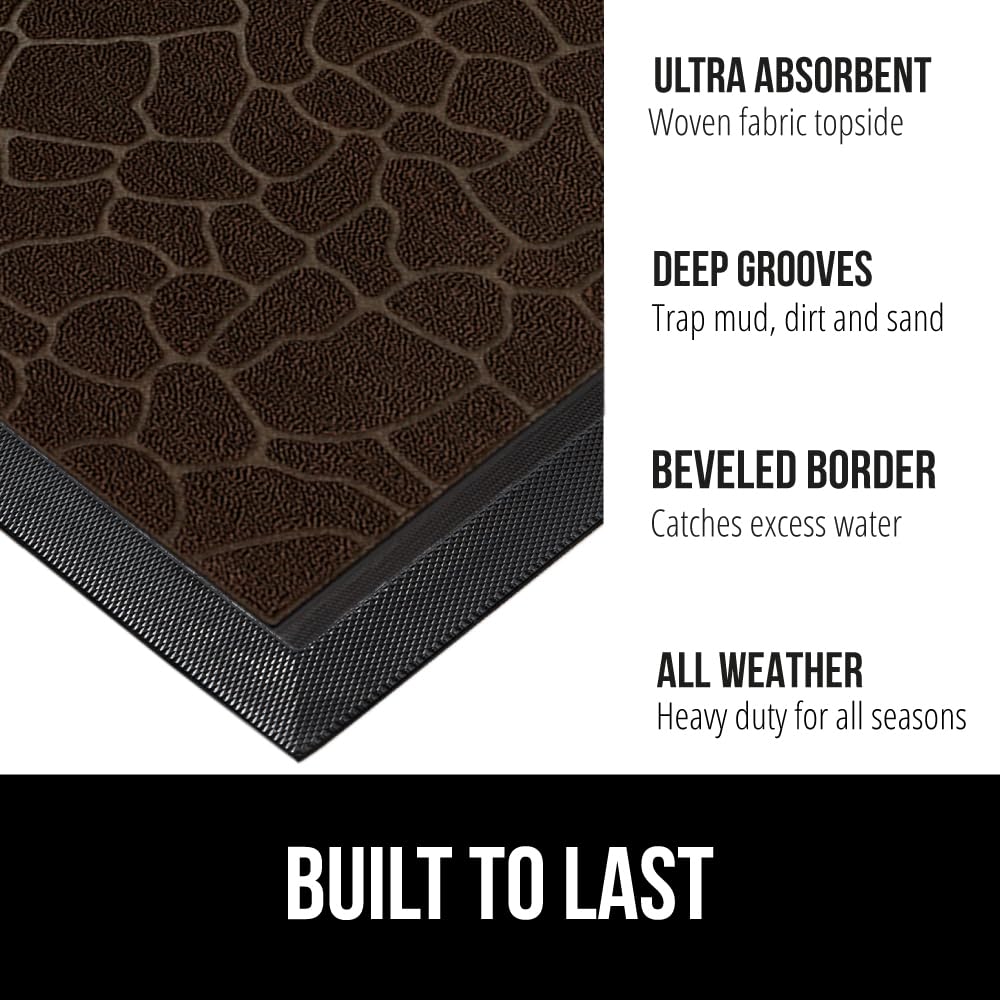 Gorilla Grip WeatherMax topside texture enhances dirt trapping and cleaning convenience.