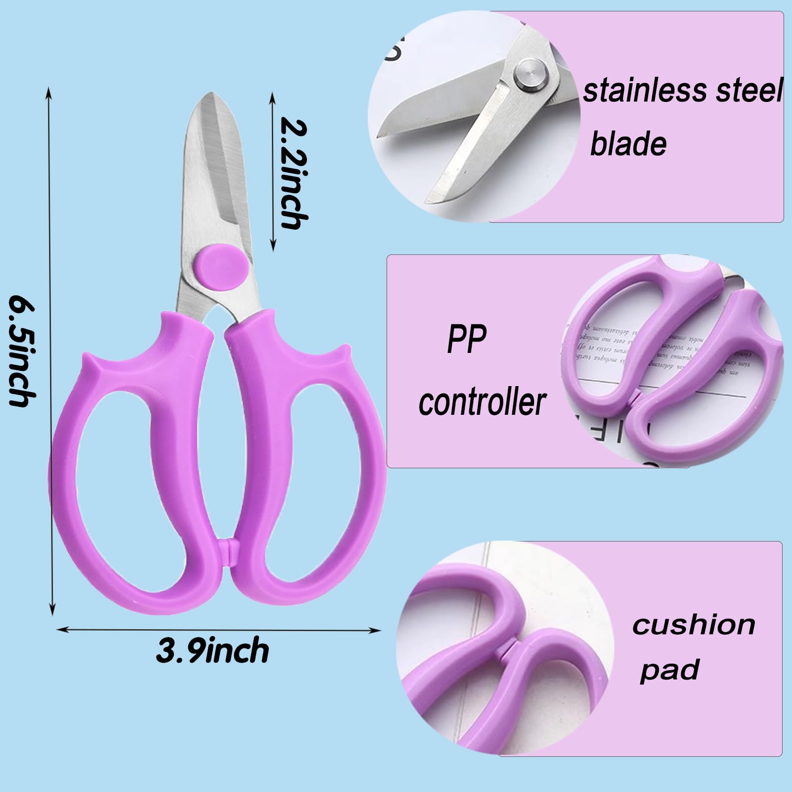 Gorofit garden flower scissors showcase ergonomic grips for comfortable pruning sessions.