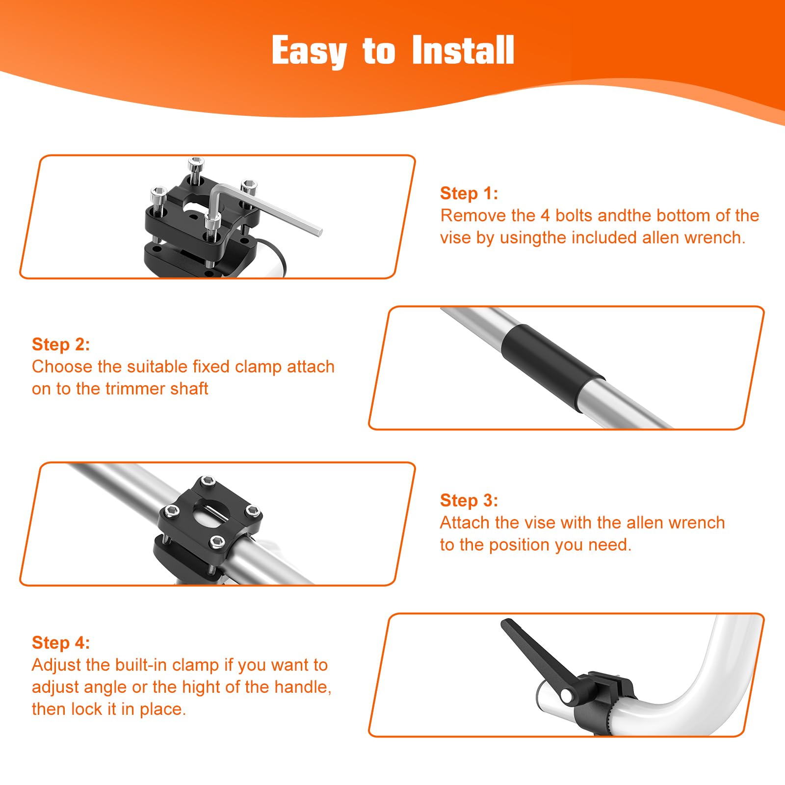 GOSDENG upgraded handle with adjustable clamp enables custom angles for precise edging