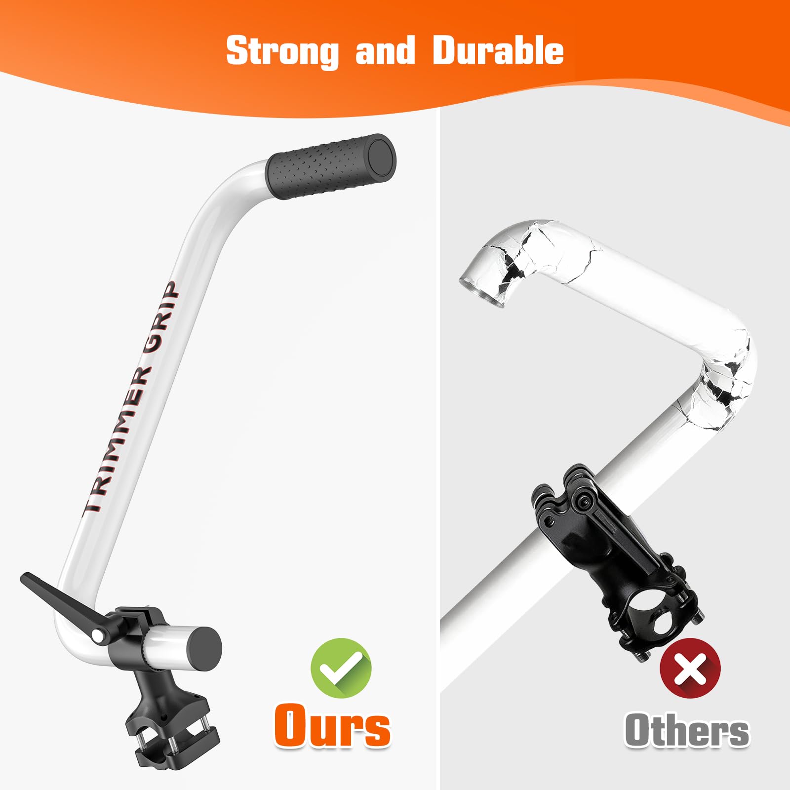 GOSDENG weed eater handle assembly shows quick installation and secure fit