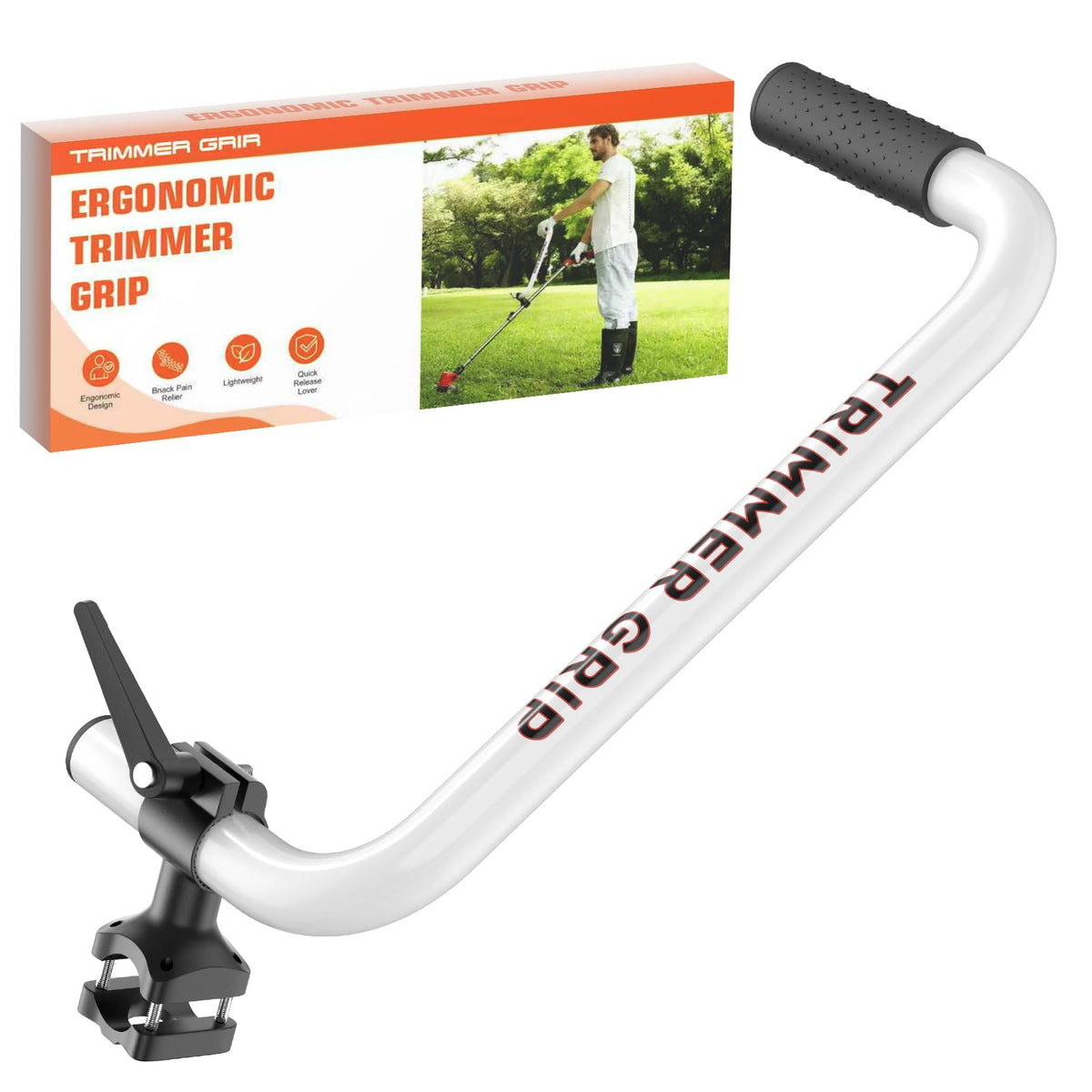 GOSDENG upgraded weed eater handle front view improves upright trimming and comfort