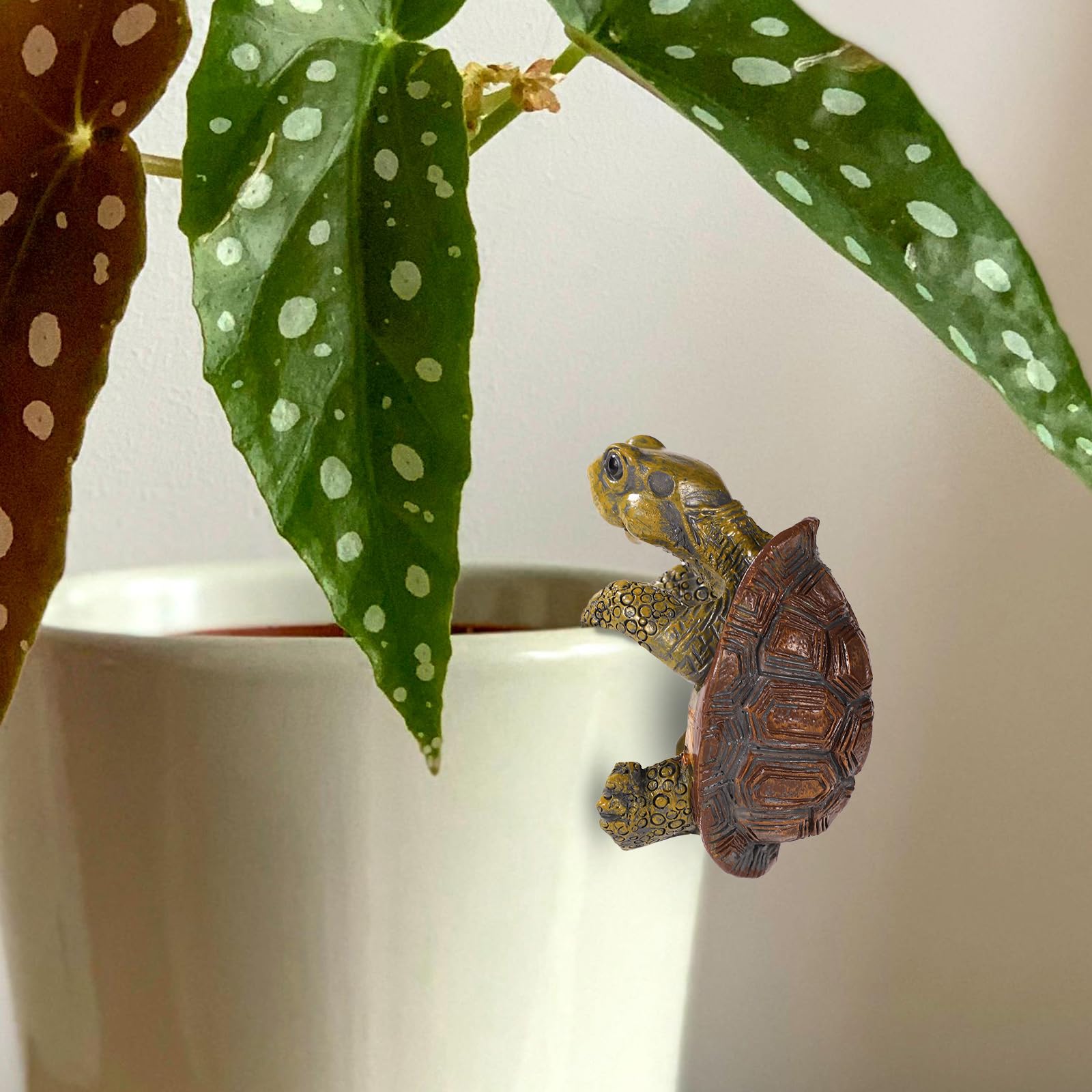 Gosknor detailed turtle design ornament adds character to planters and terrariums.