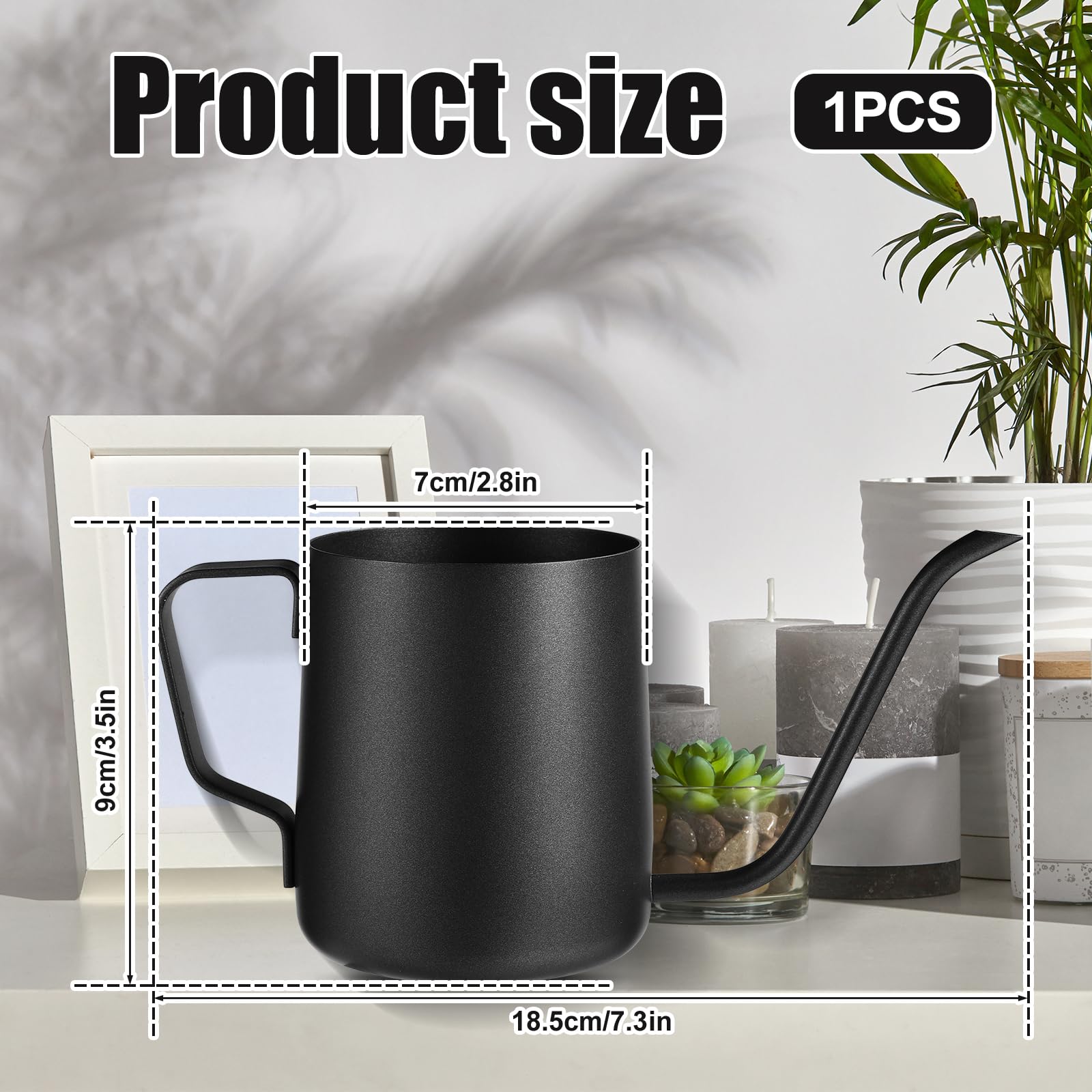 Gosknor long-spout watering can reaches plant roots and tight spaces.