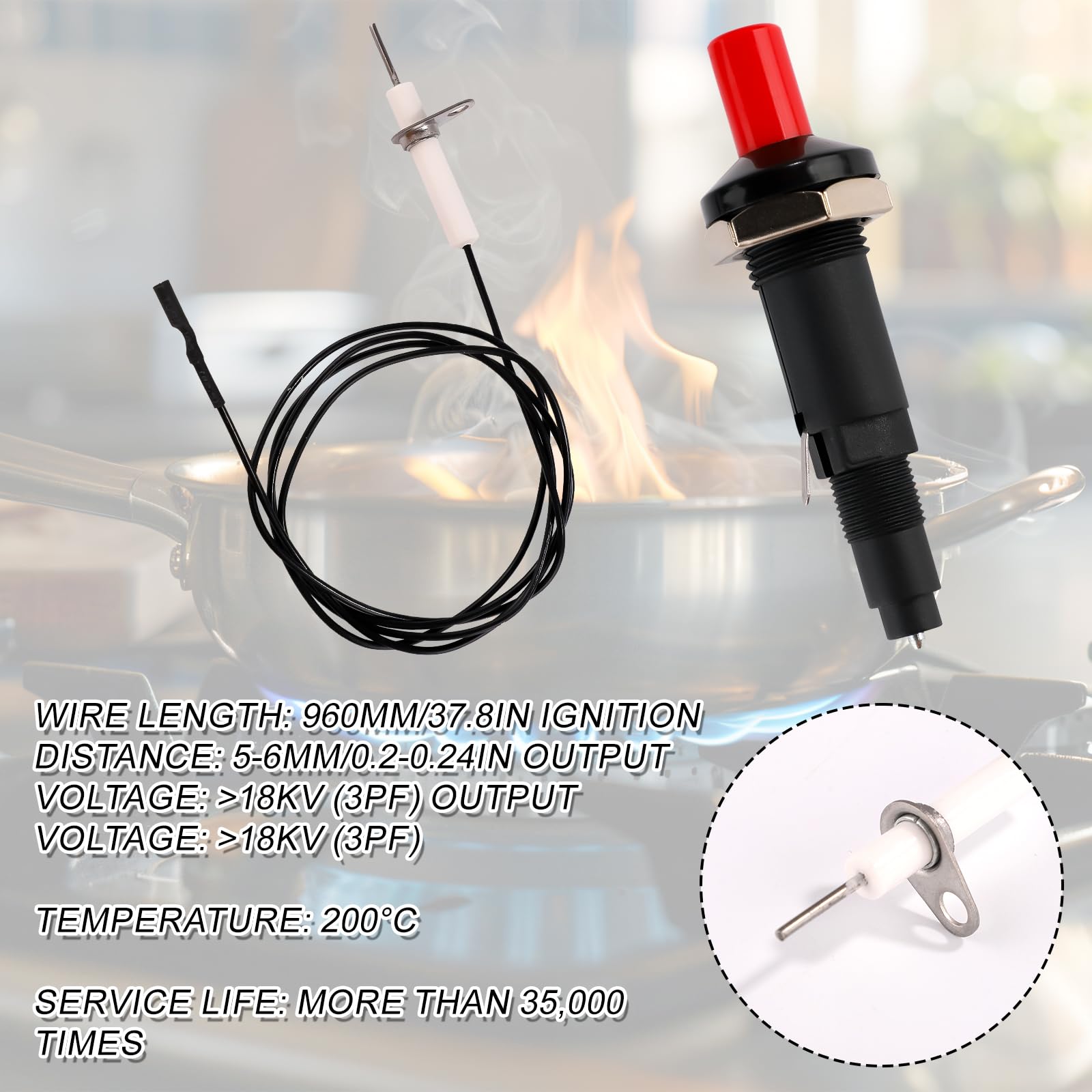 Gosknor push-button igniter for easy, quick lighting