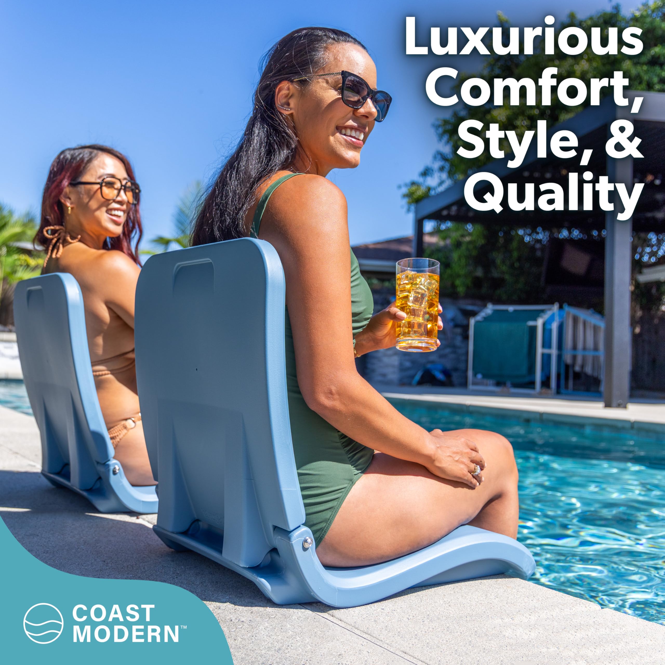 GoSports Coast Modern chair back support provides ergonomic comfort for long stadium events.