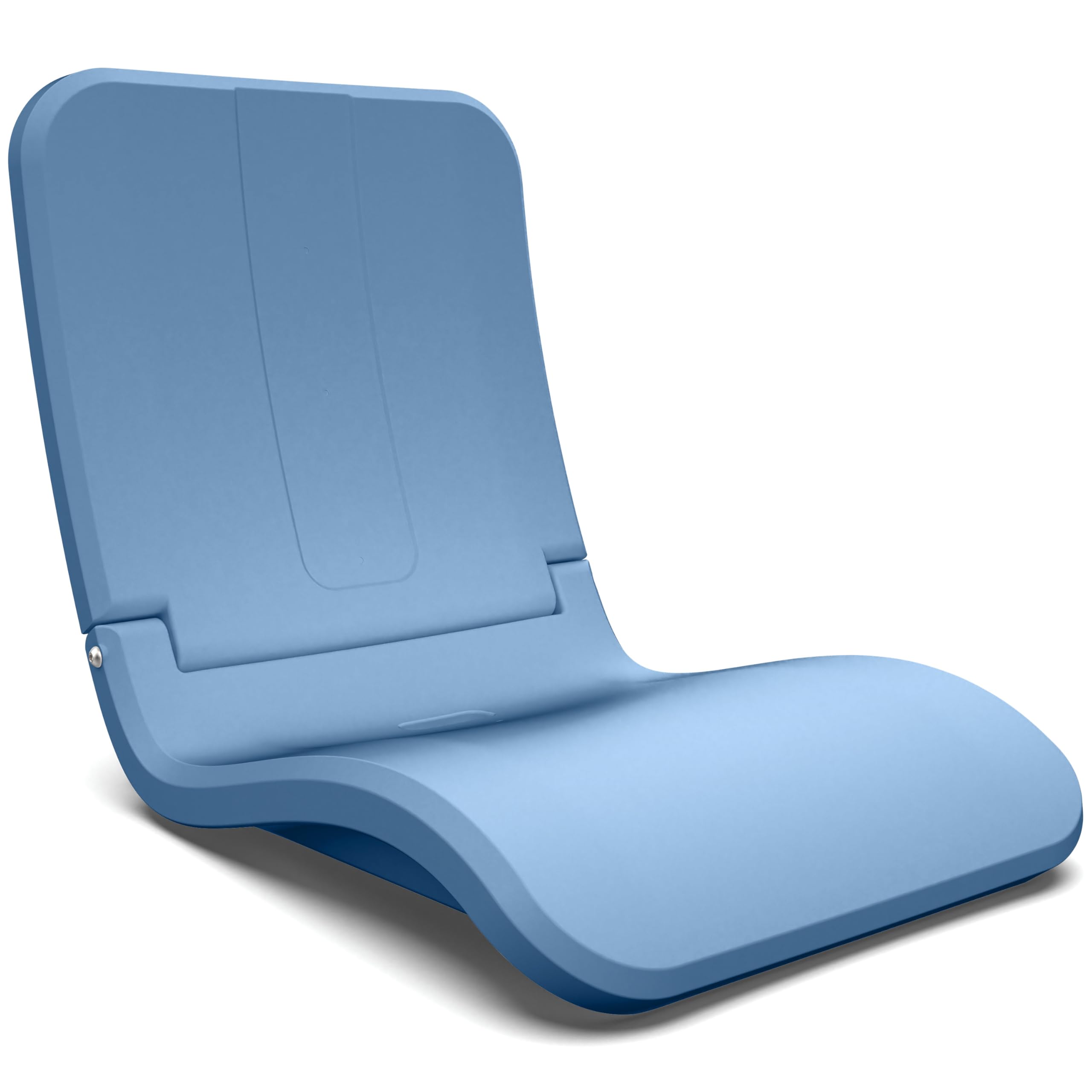 GoSports Coast Modern chair stone blue front view highlights portable poolside comfort.