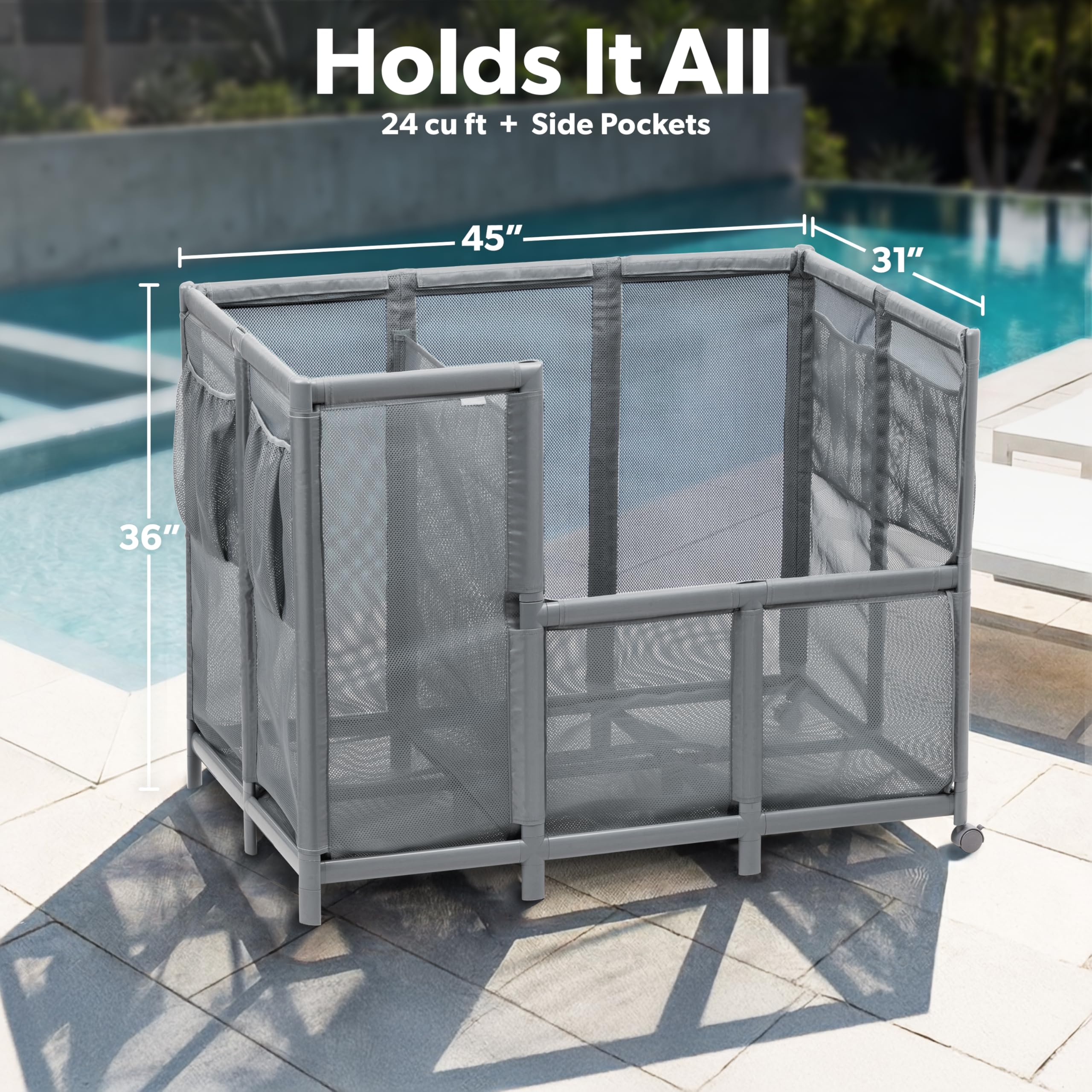 GoSports Coast Modern dimensions 45.7 by 31.3 by 36 inches for large gear