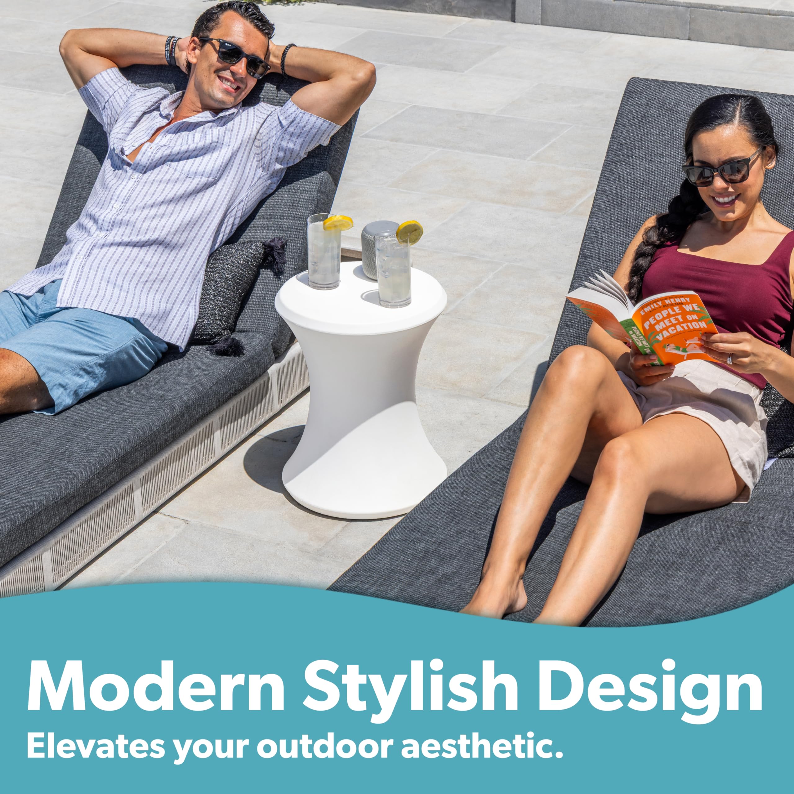 GoSports Coast Modern Side Table with durable all-weather finish.