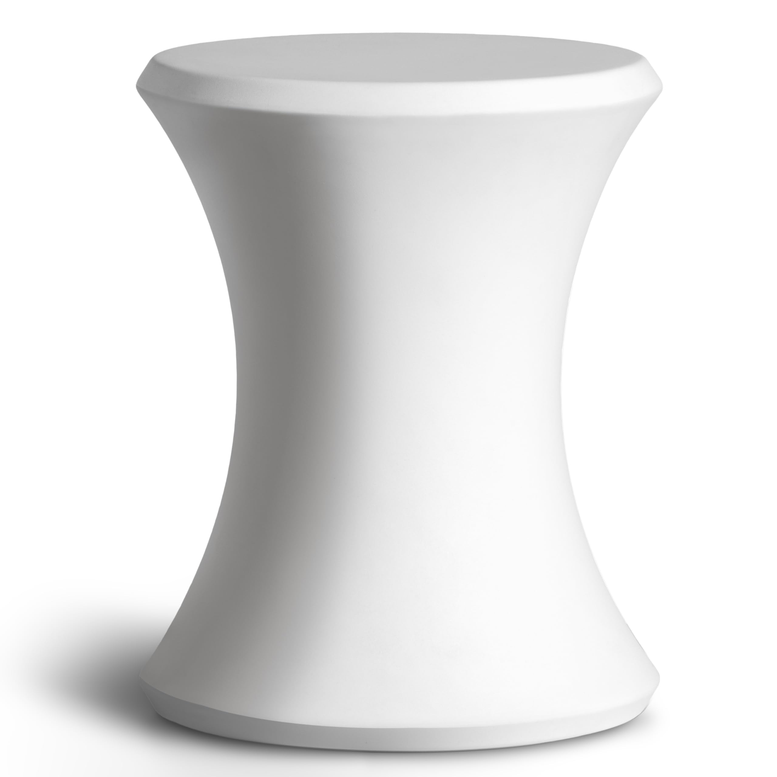GoSports Coast Modern Outdoor Side Table on pool deck holding drinks and sunglasses.