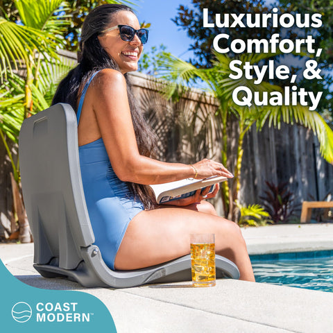 GoSports Coast Modern chair folded for compact storage and easy transport.