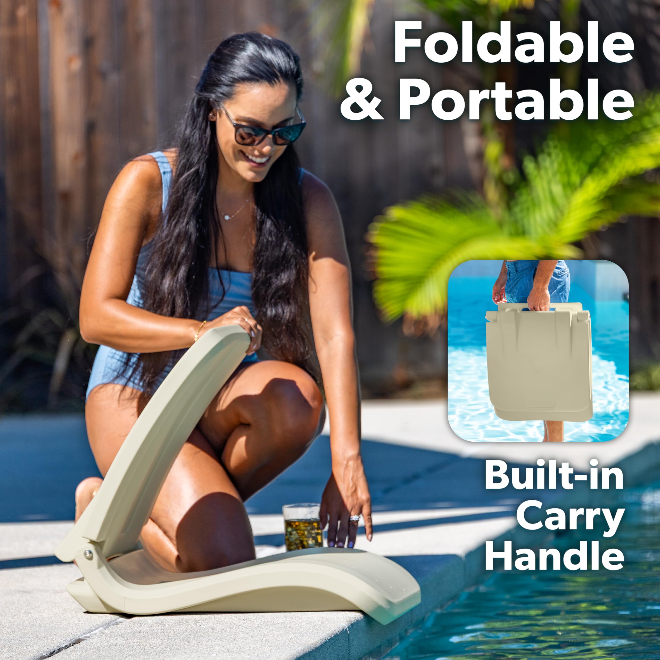 GoSports Coast Modern poolside chair at tailgating setup for portable seating.