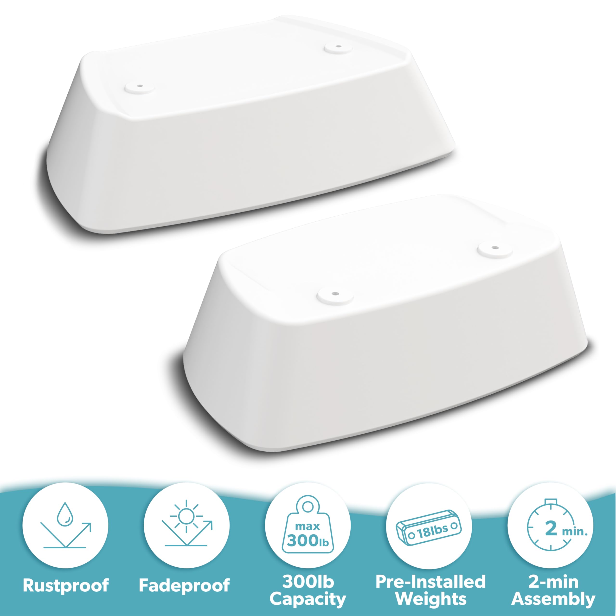 GoSports Coast Modern Riser Kit all-weather-durability withstands sun and chlorine.