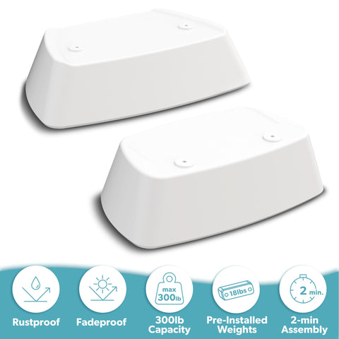 GoSports Coast Modern Riser Kit all-weather-durability withstands sun and chlorine.