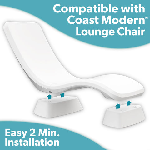 GoSports Coast Modern Riser Kit pool-lounge-use offers stable seating by the pool.