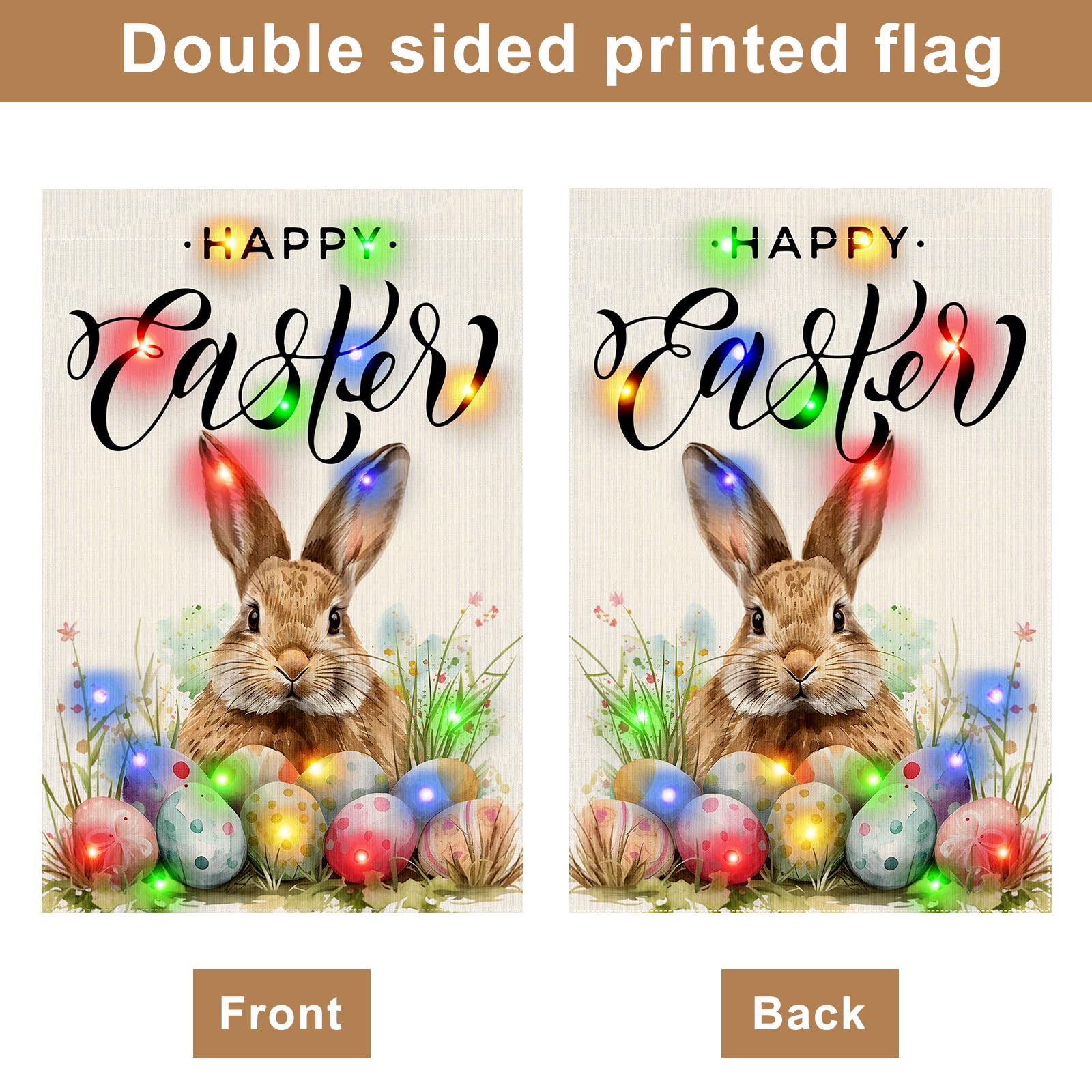 Gosuoa Easter flag eight light modes for dynamic mood lighting.