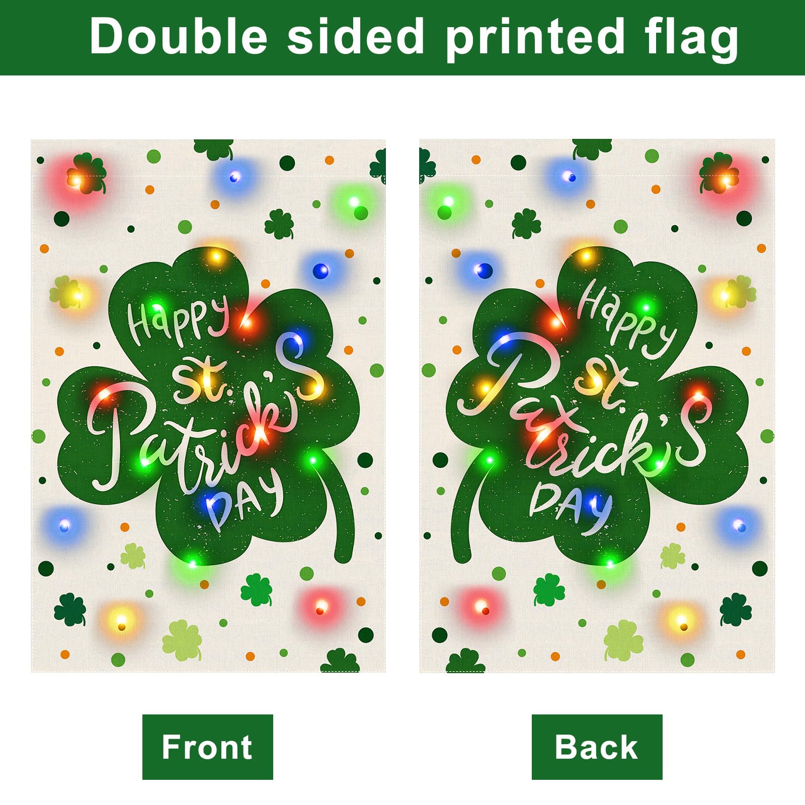 Gosuoa green themed flag designed for porch and garden outdoor spaces