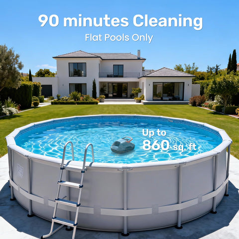 Gosvor cordless pool cleaner with a compact design for tidy storage