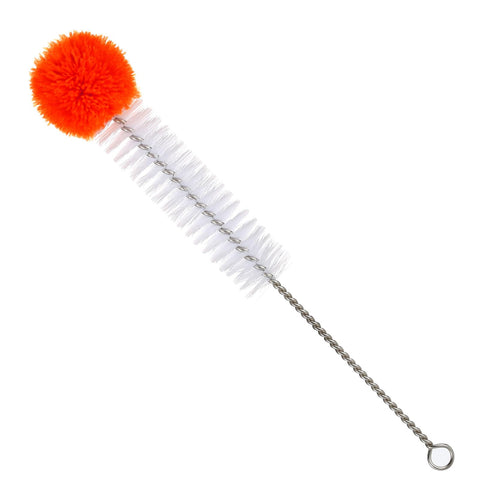 GOSYUNME hummingbird feeder cleaner brush bending to reach tight corners for thorough cleaning.