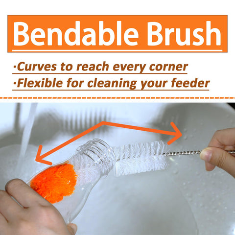 GOSYUNME soft-tip cleaning head protects delicate glass during bottle cleaning.