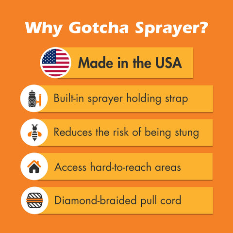 Gotcha Sprayer Pro Extension Pole Adaptor triggers aerosol for safer use.