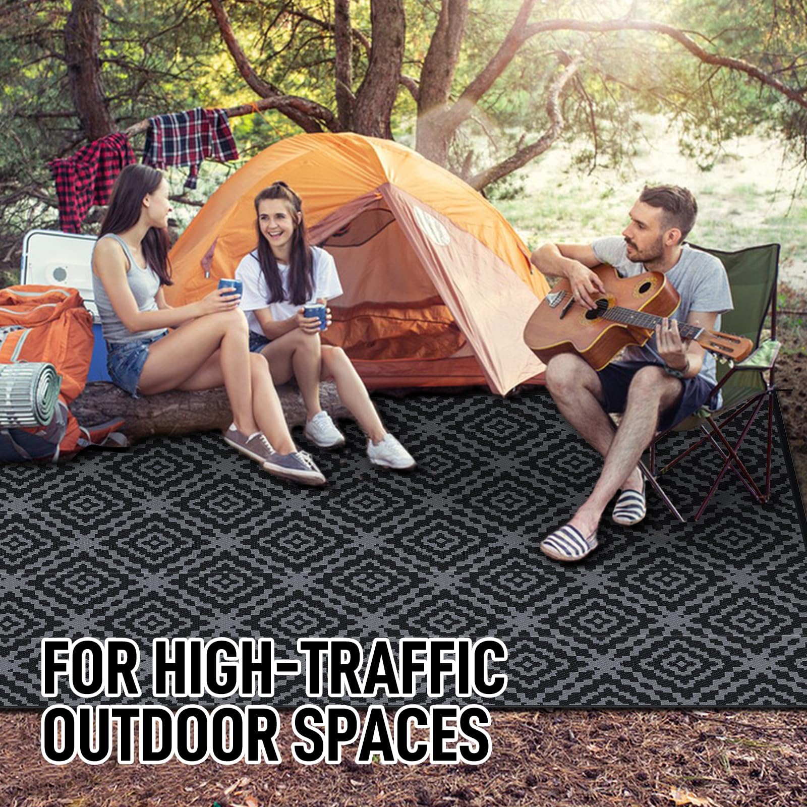 GOTGELIF 9x18ft rug ideal for large outdoor spaces and gatherings