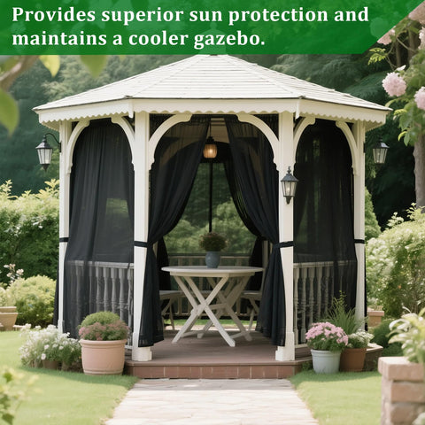 Gotorido mosquito netting patio easy-to-cut design fits any space.