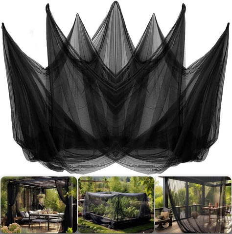 Gotorido mosquito netting for patio two pieces protects outdoor space from flying insects.
