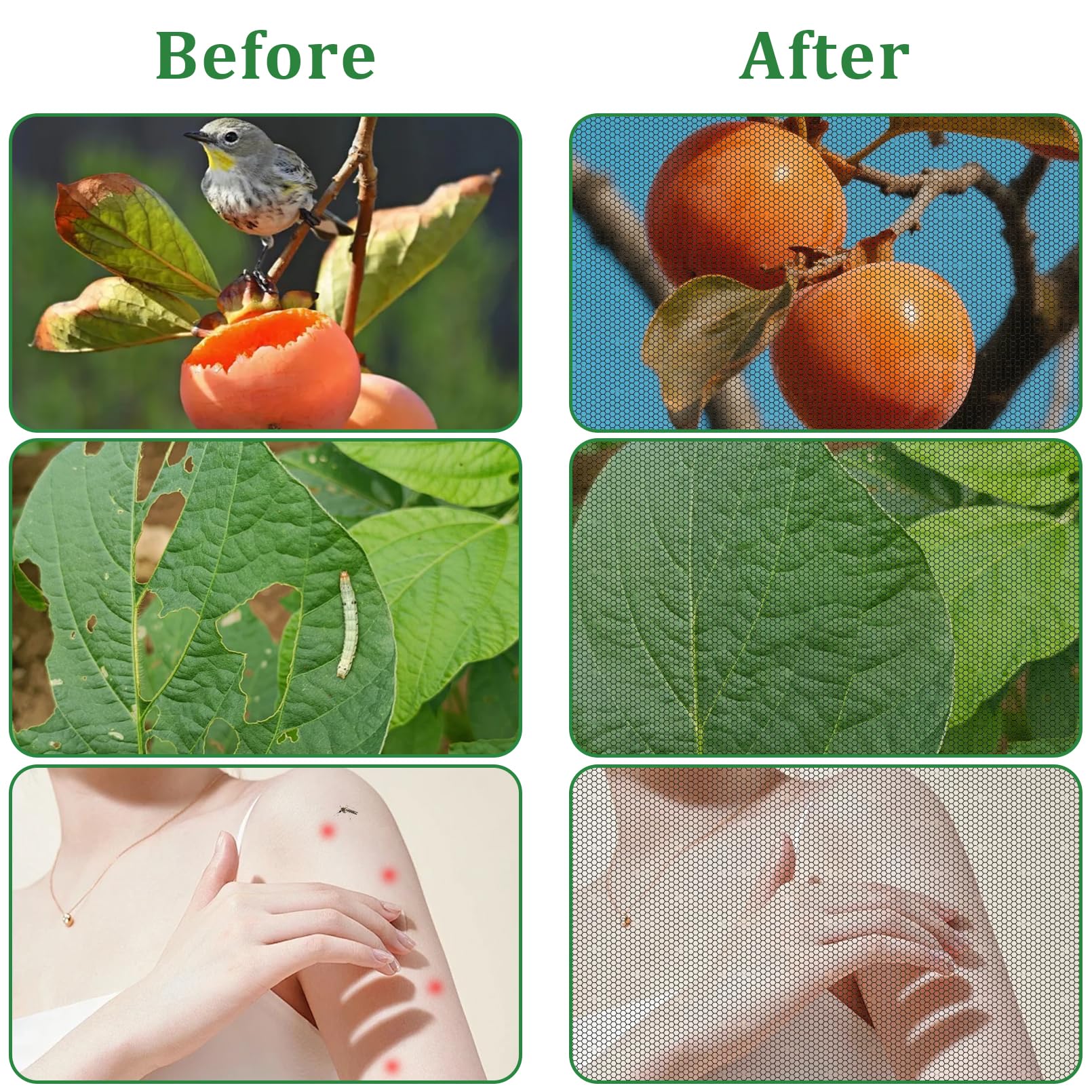 Gotorido mosquito netting patio protects vegetables and plants from birds and pests.