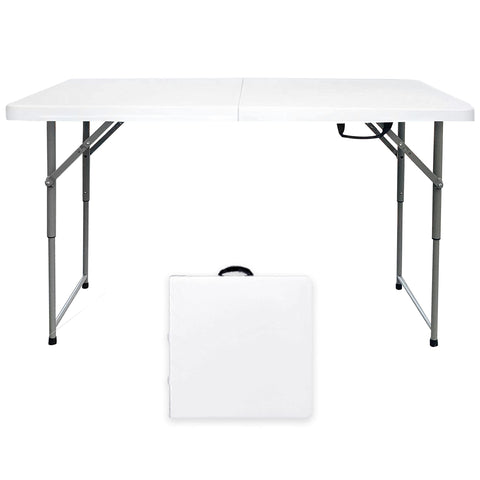 Go-Trio folding table 4ft setup for family outdoor meal