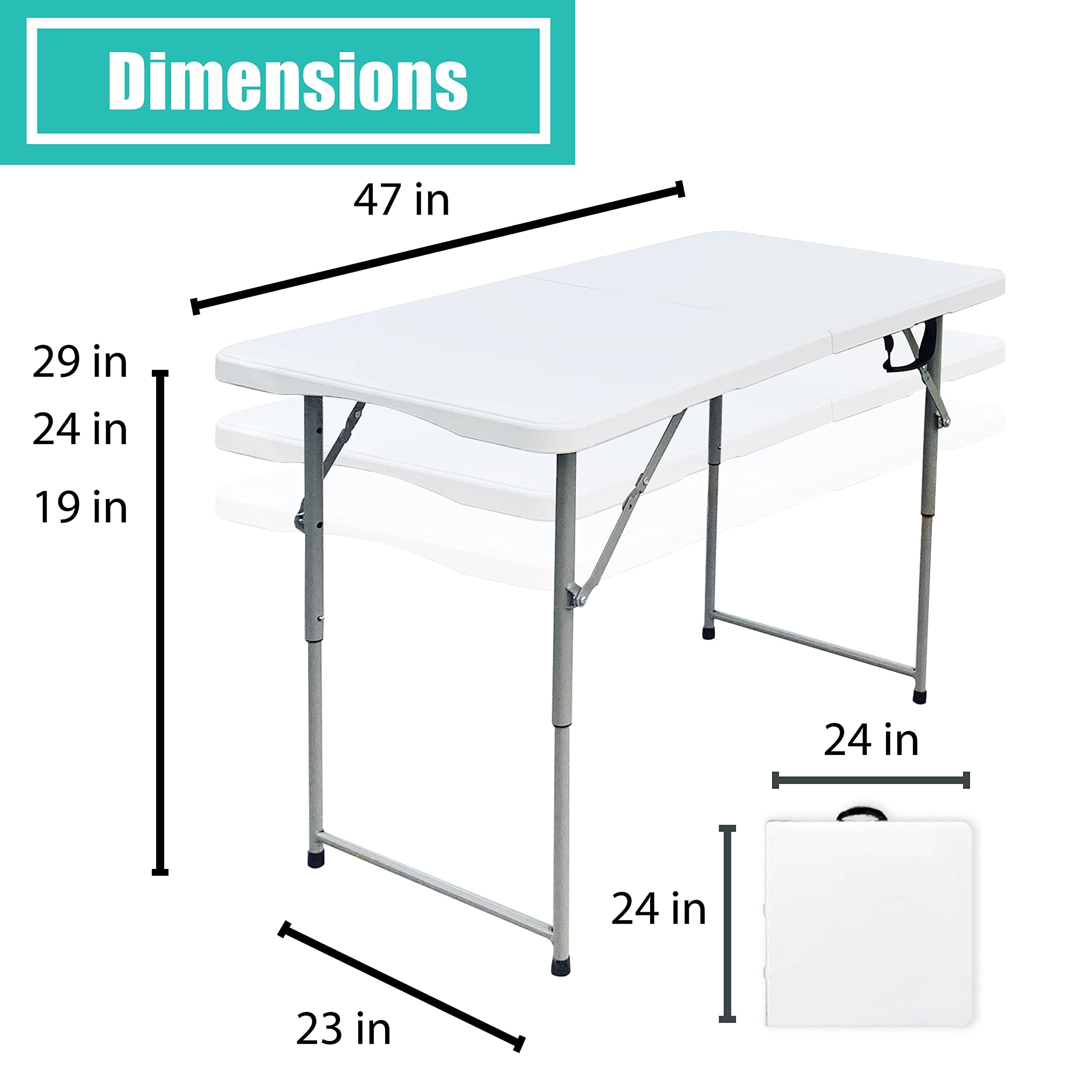 Go-Trio folding table 8ft extended for large group gathering