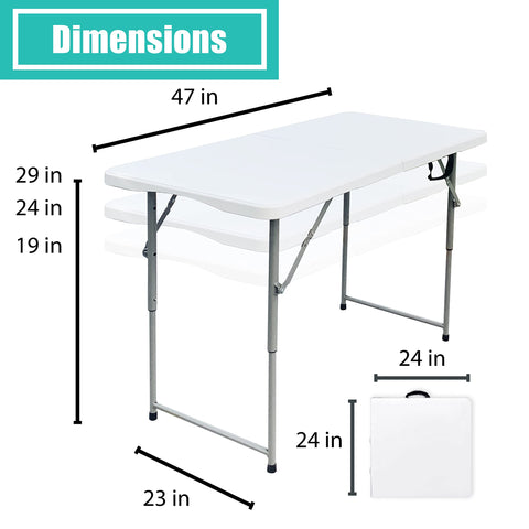 Go-Trio folding table 8ft extended for large group gathering
