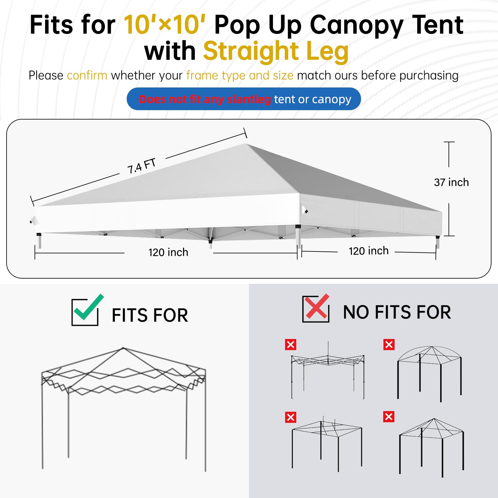GOTRUTH canopy top Velcro installation enables quick, tool-free setup.