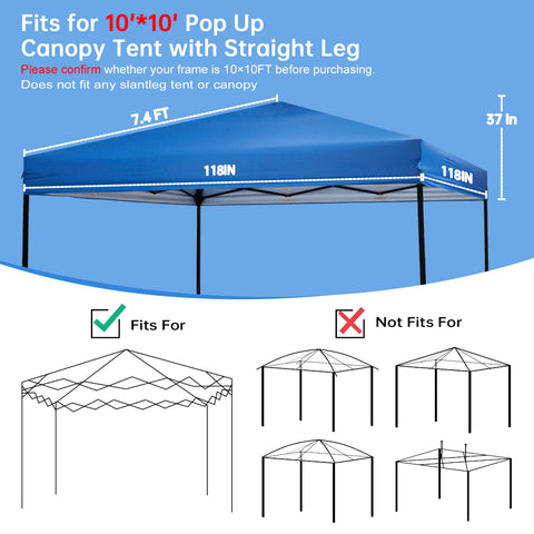 GOTRUTH canopy top with velcro valances for quick, secure setup.