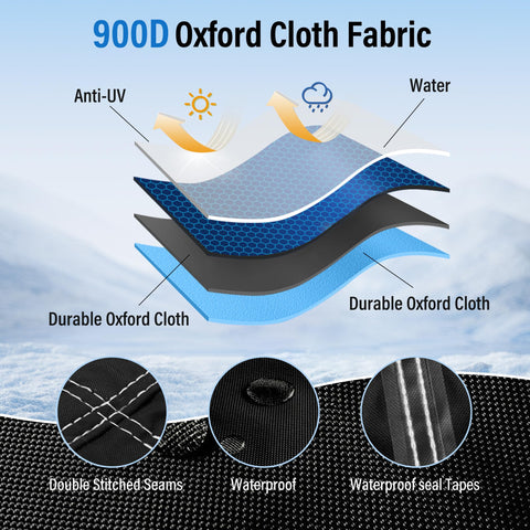 GOTRUTH snow blower cover with dual vents keeps interior dry.