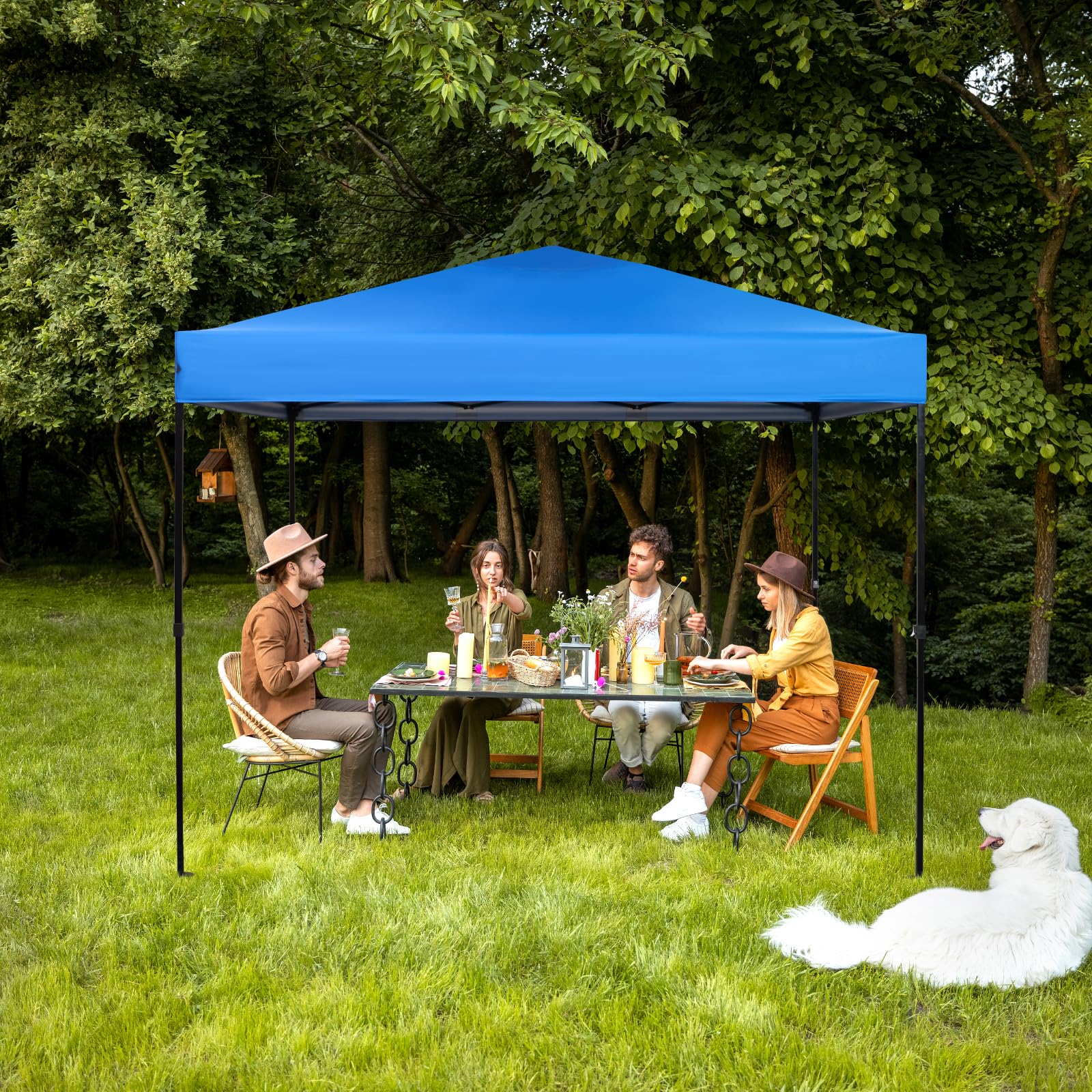 GOTRUTH windproof ropes reinforce canopy top for outdoor stability.
