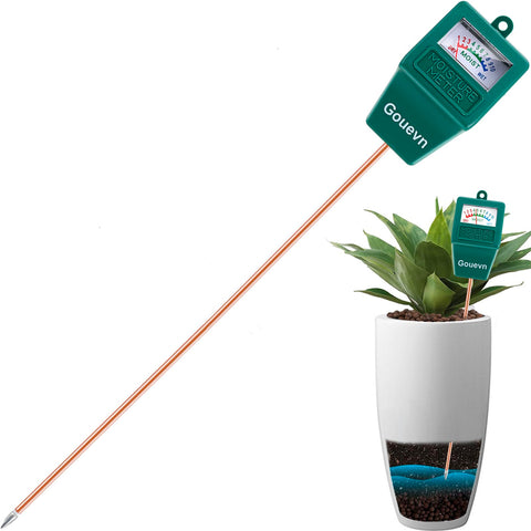 Gouevn long-probe soil moisture meter shows root-level moisture for healthier plants.