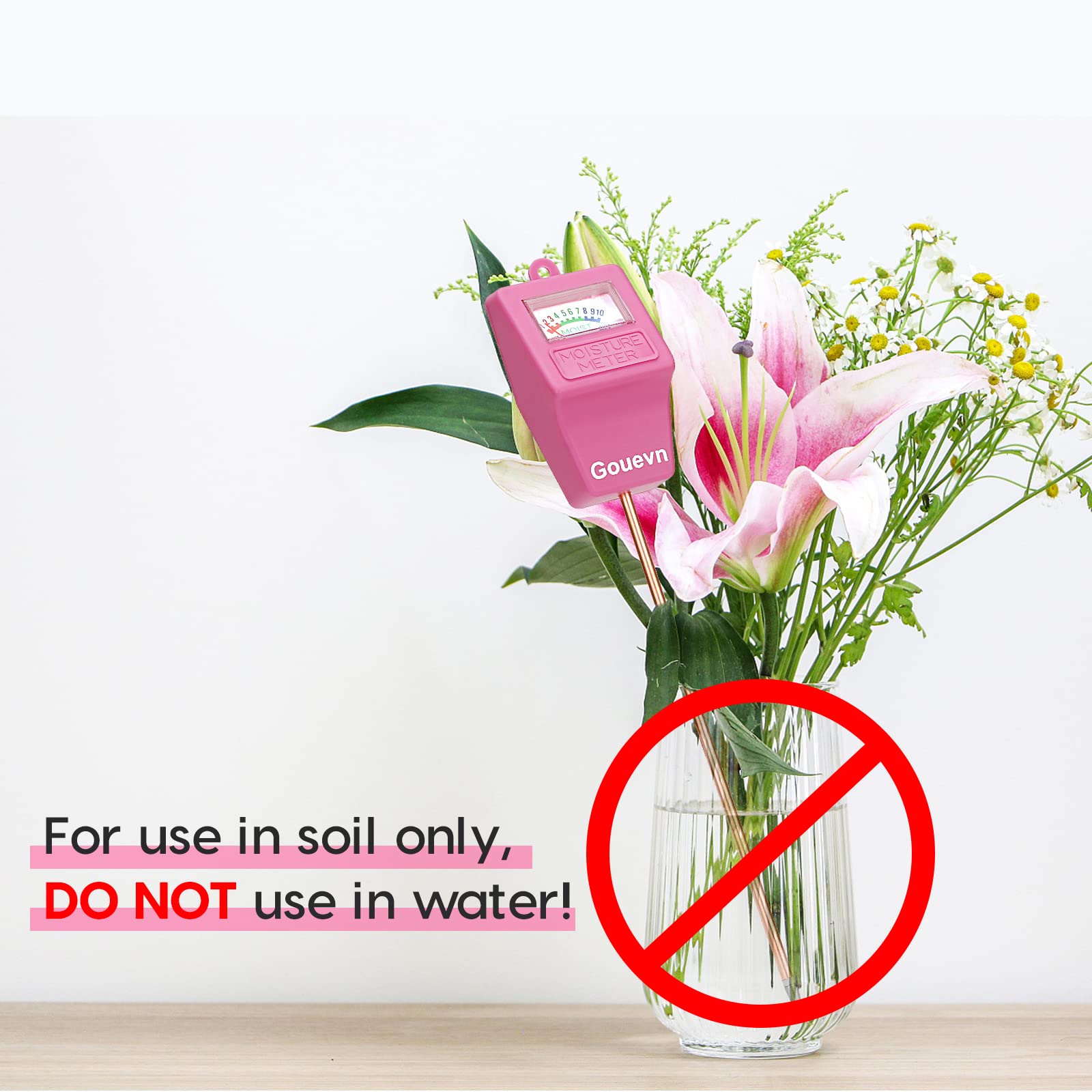 No battery Gouevn meter provides instant soil readings.