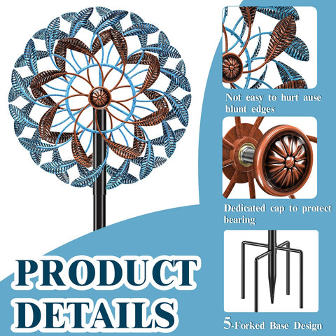 Gouisalin dual-direction blades offer eye-catching wind motion from every angle.