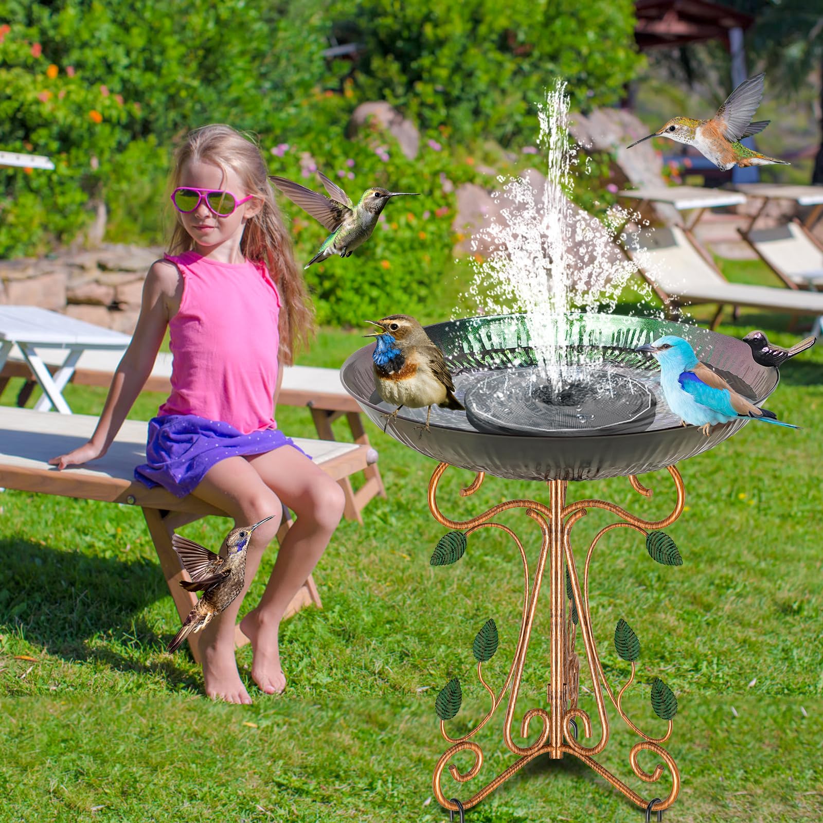 Gouisalin folding bracket design enables easy setup on patios and lawns