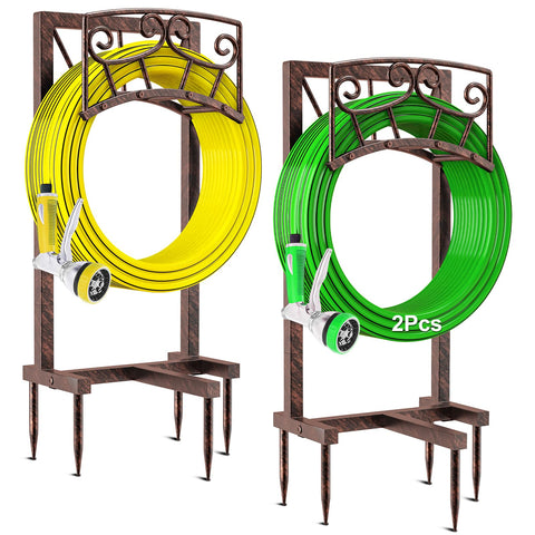 Gouisalin garden hose holder with upgraded base anchors for added stability.