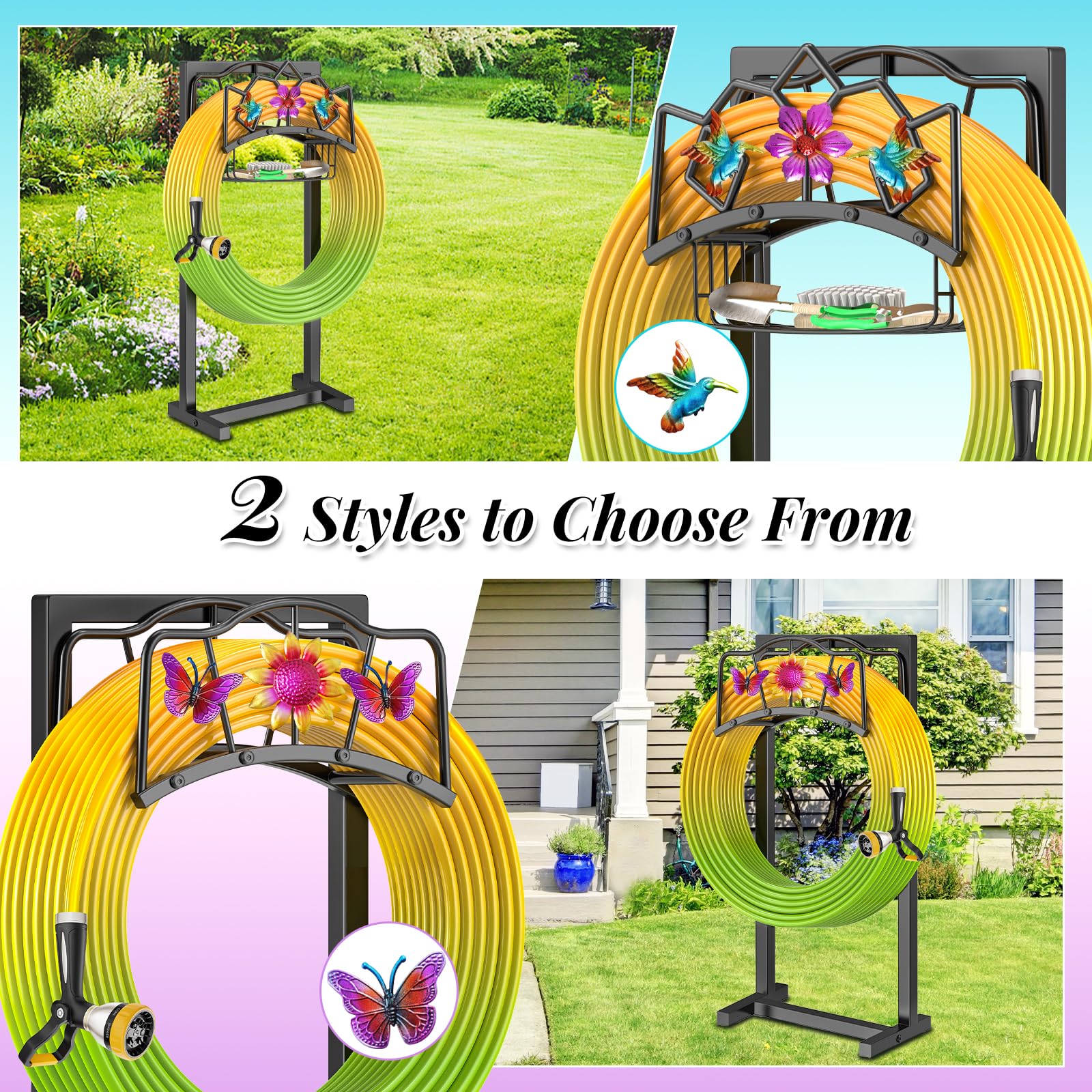 Gouisalin outdoor garden hose storage keeps yard essentials neatly stored.