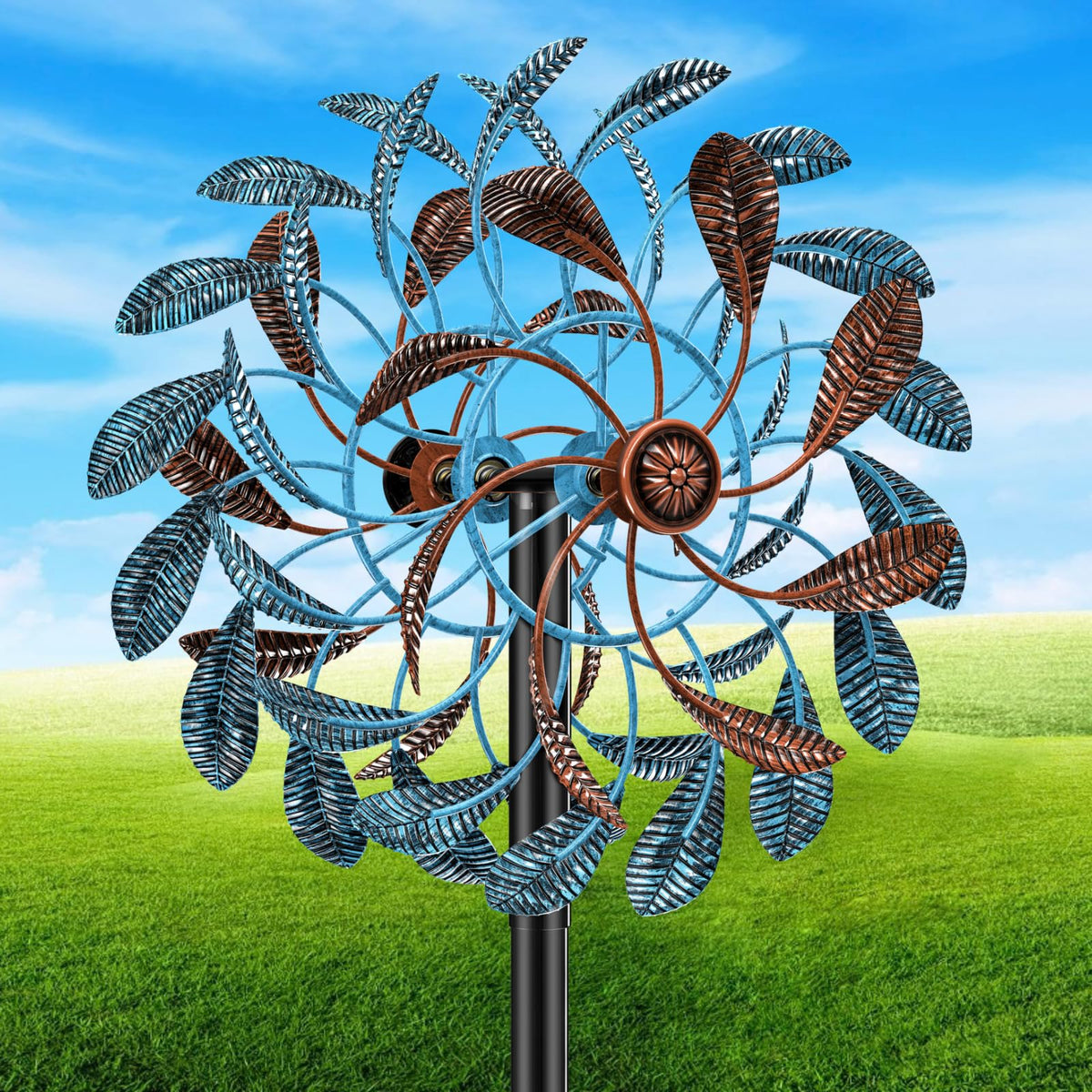 Gouisalin wind spinner with 360-degree rotation for yard display.