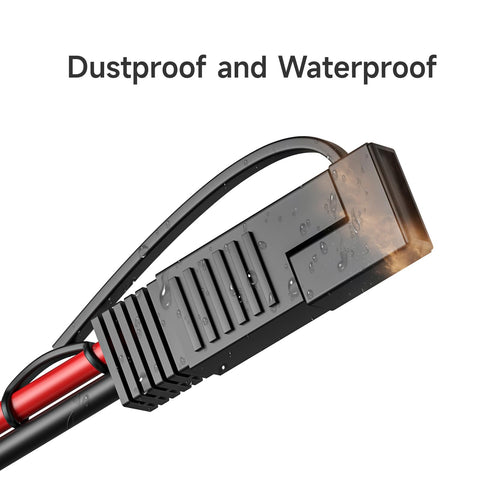 Goupchn SAE connector with dust cap protecting the connection.