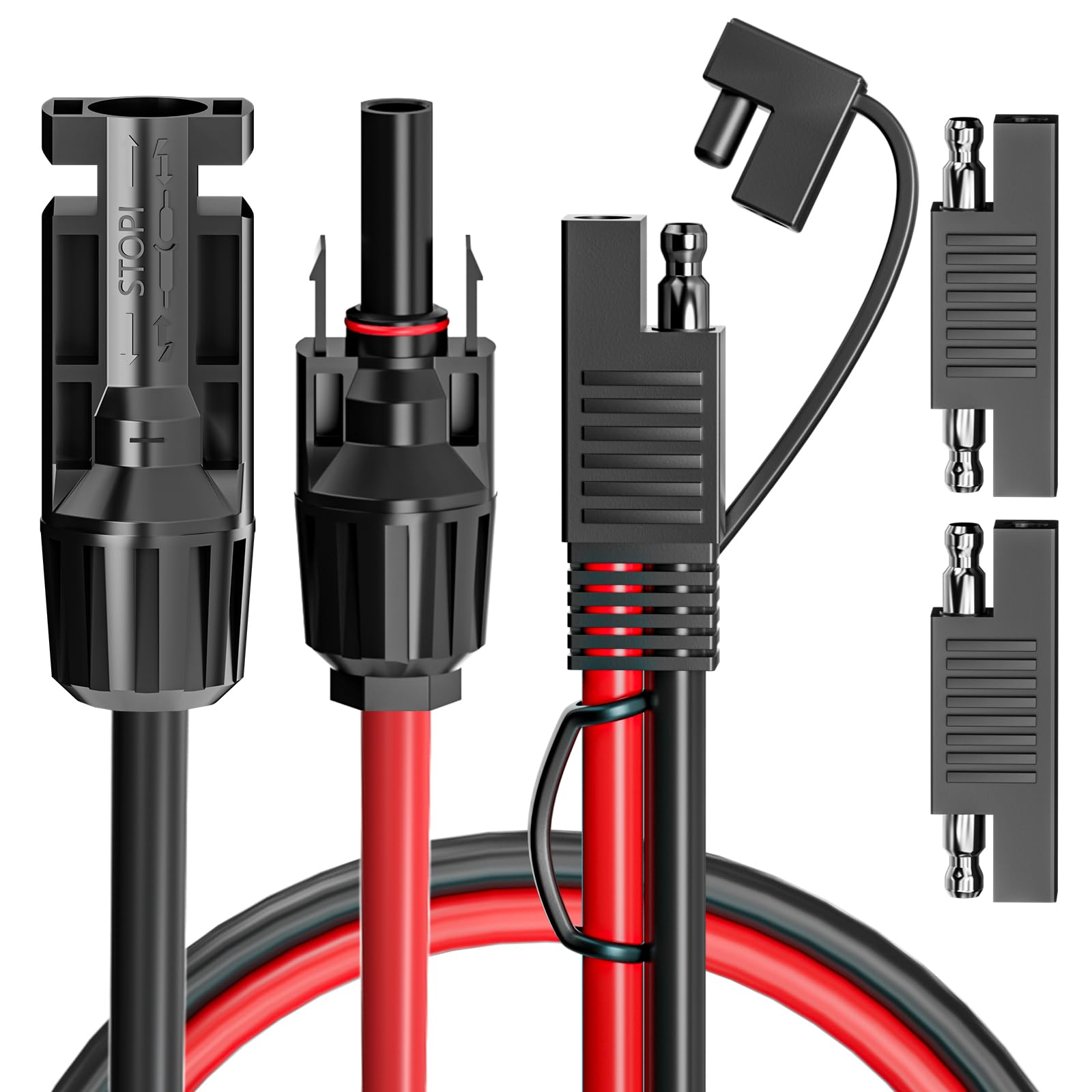 Goupchn solar to SAE extension cable, 60 cm, for RV charging and outdoor use.