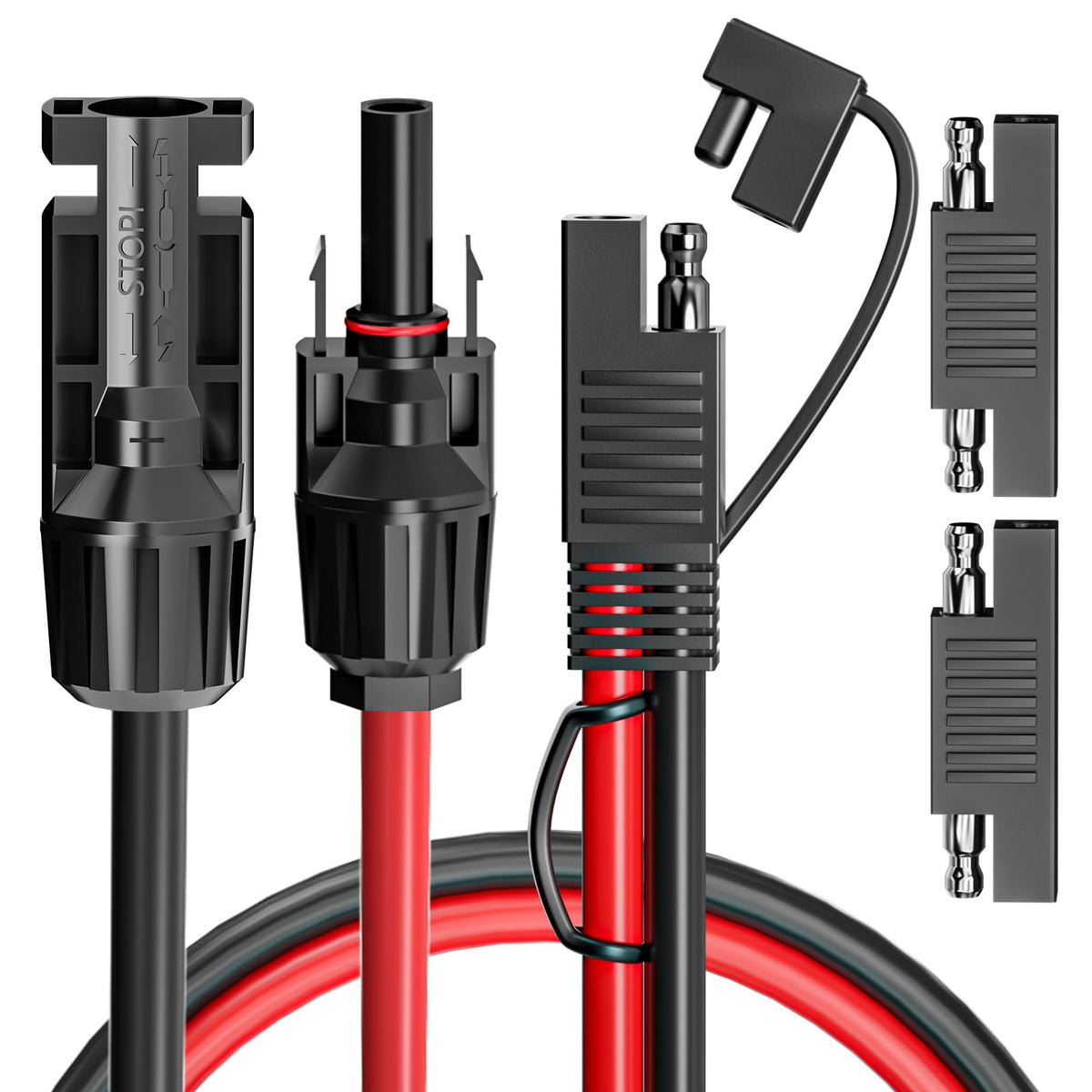 Goupchn solar to SAE extension cable, 60 cm, for RV charging and outdoor use.