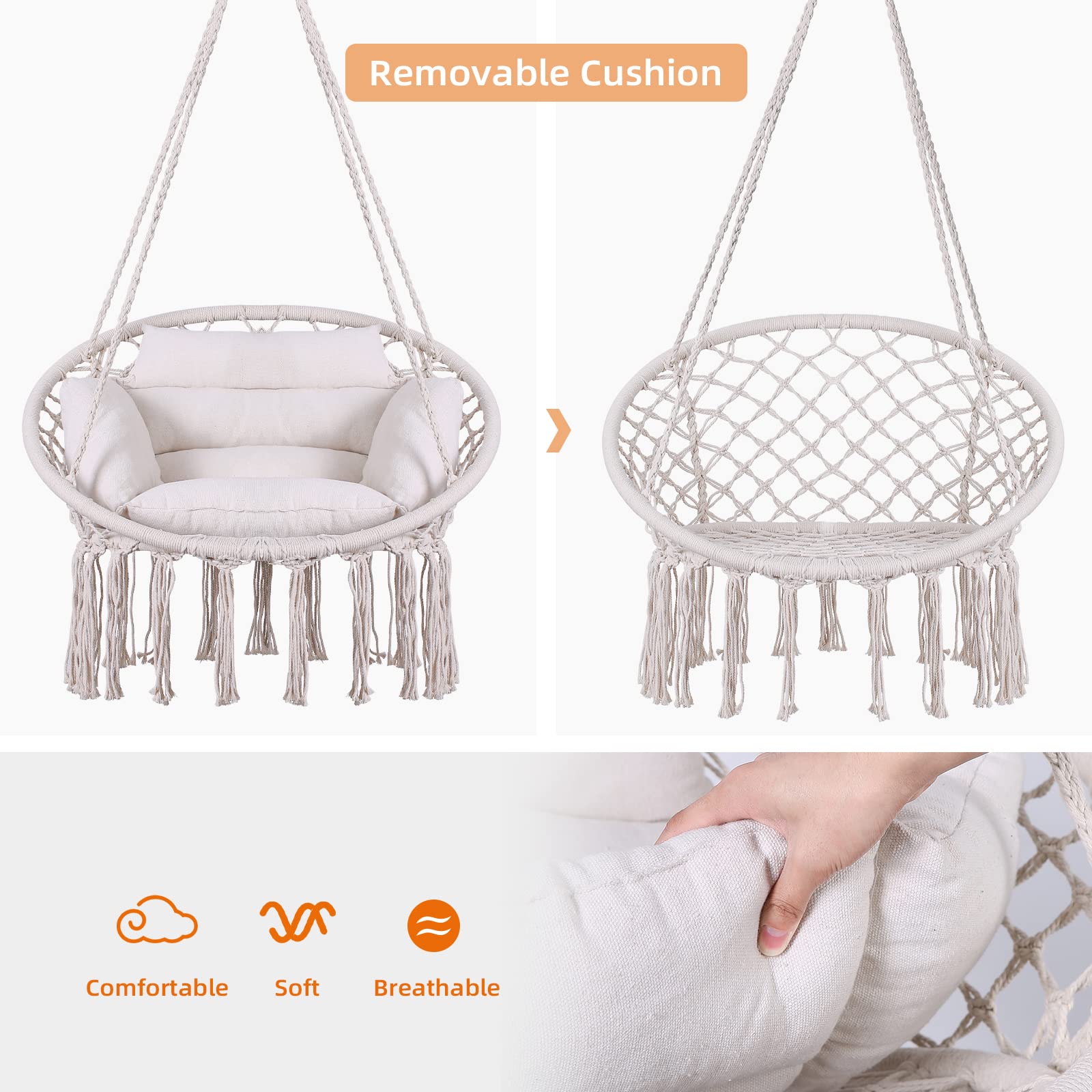 Goutime indoor outdoor boho chair ideal for patios and sunrooms.