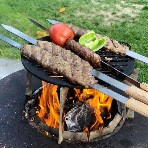 Goutime PU leather storage bag accompanies the skewers for protection.
